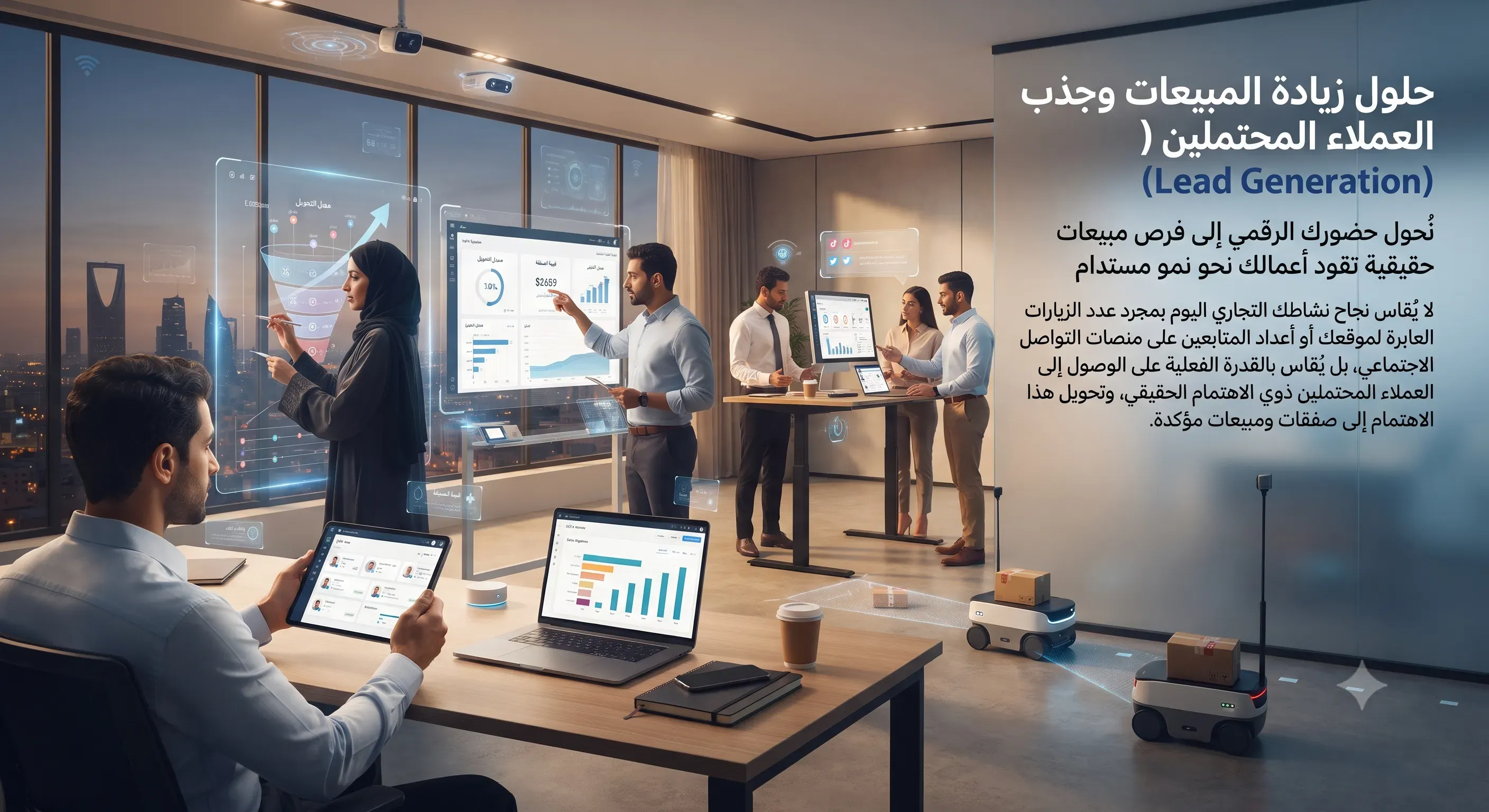 حلول زيادة المبيعات وجذب العملاء المحتملين Lead Generation