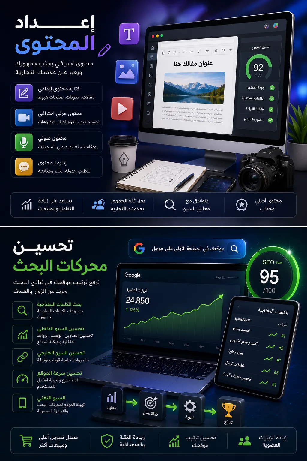 إعداد المحتوى تحسين محركات البحث